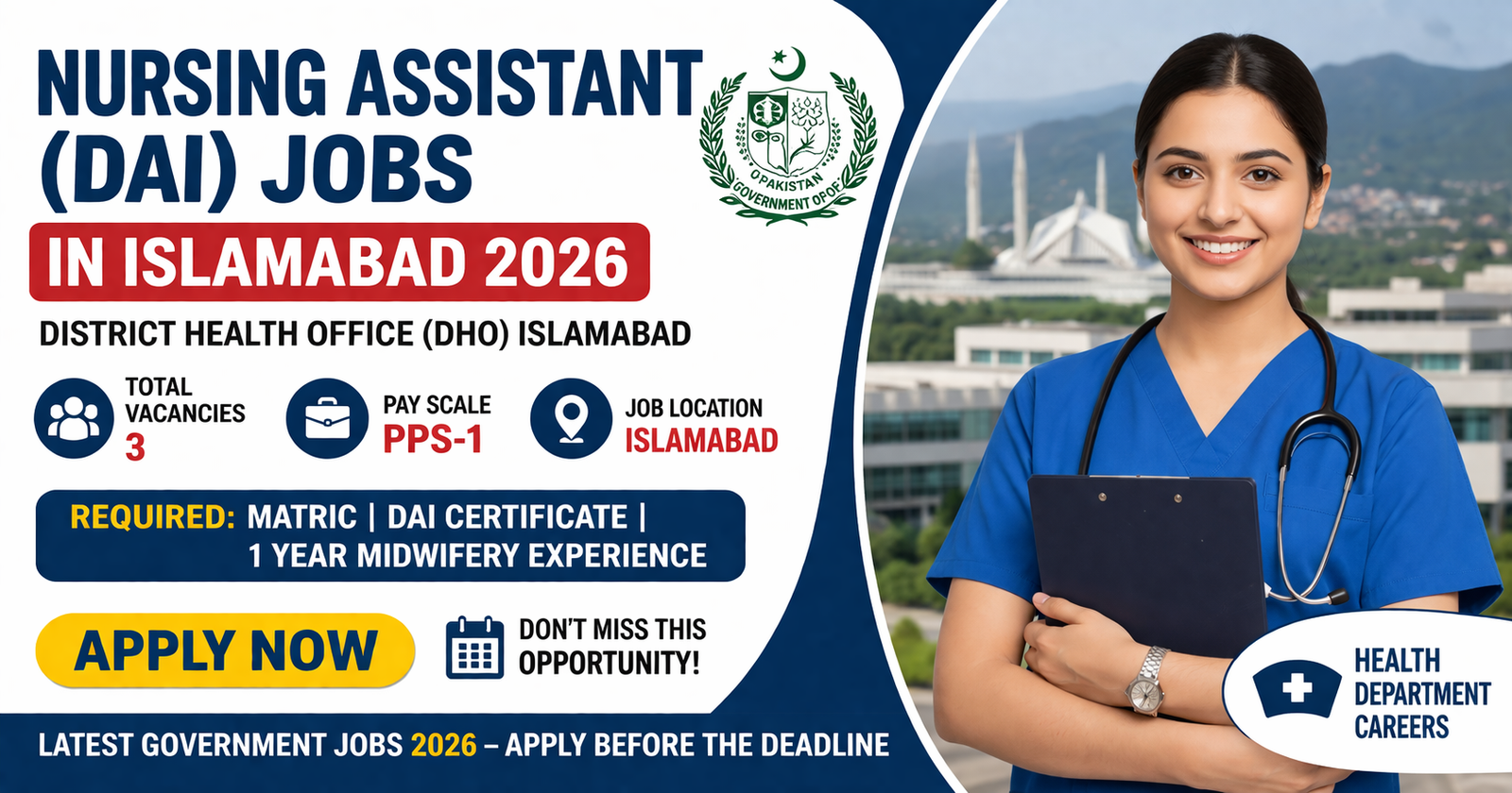 Nursing Assistant Jobs Islamabad 2026